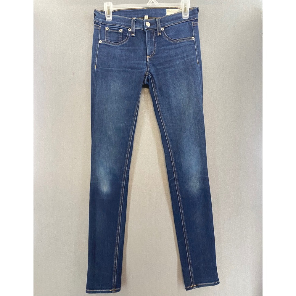 Rag & Bone Womens 26 Bedford Jeans Dark Indigo Blue Low Rise Stretch Pockets